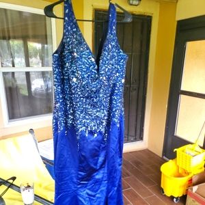 Blue detailed gown